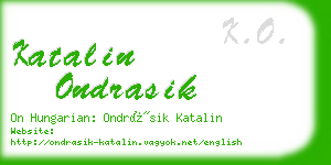 katalin ondrasik business card